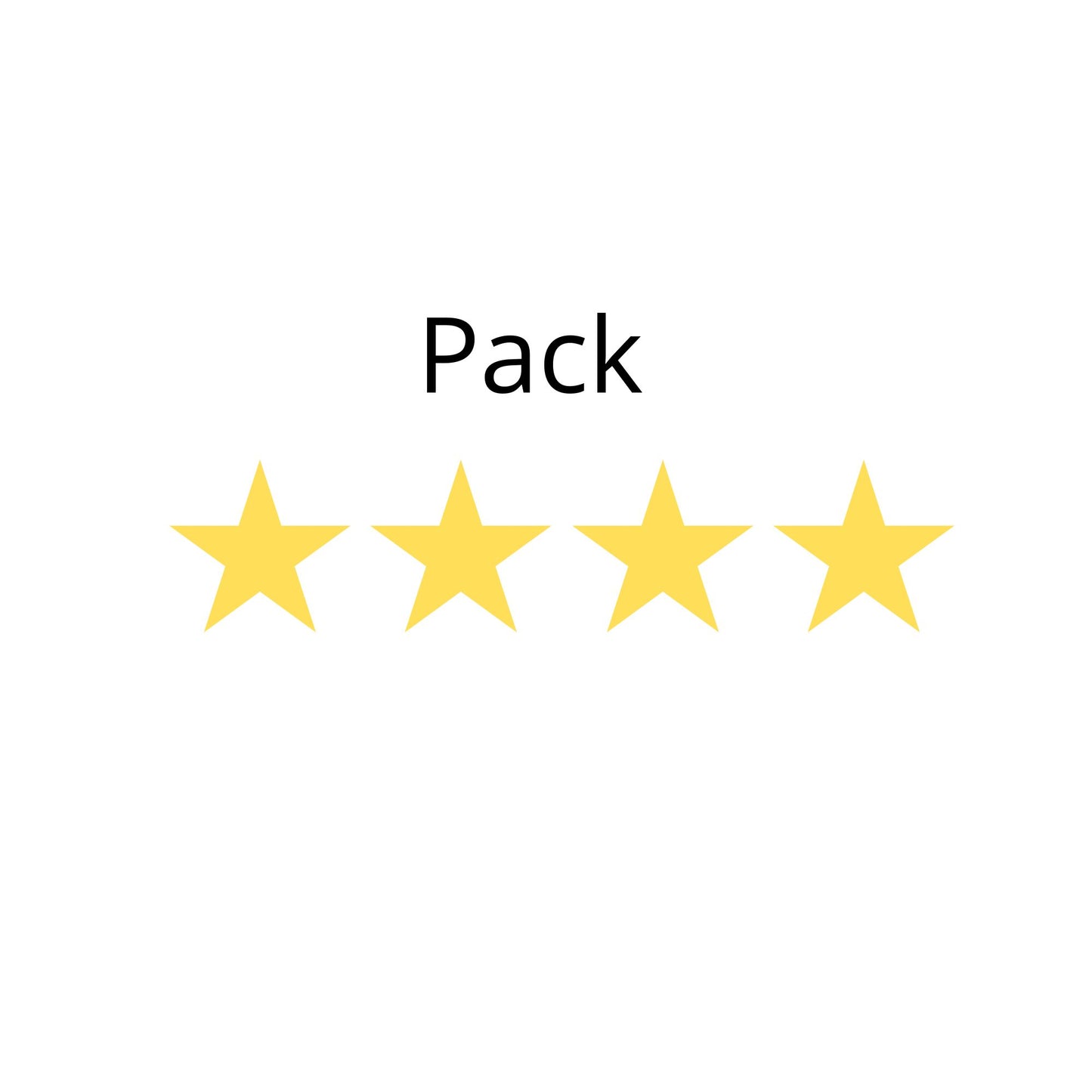 Pack 4 estrellas Amarillas