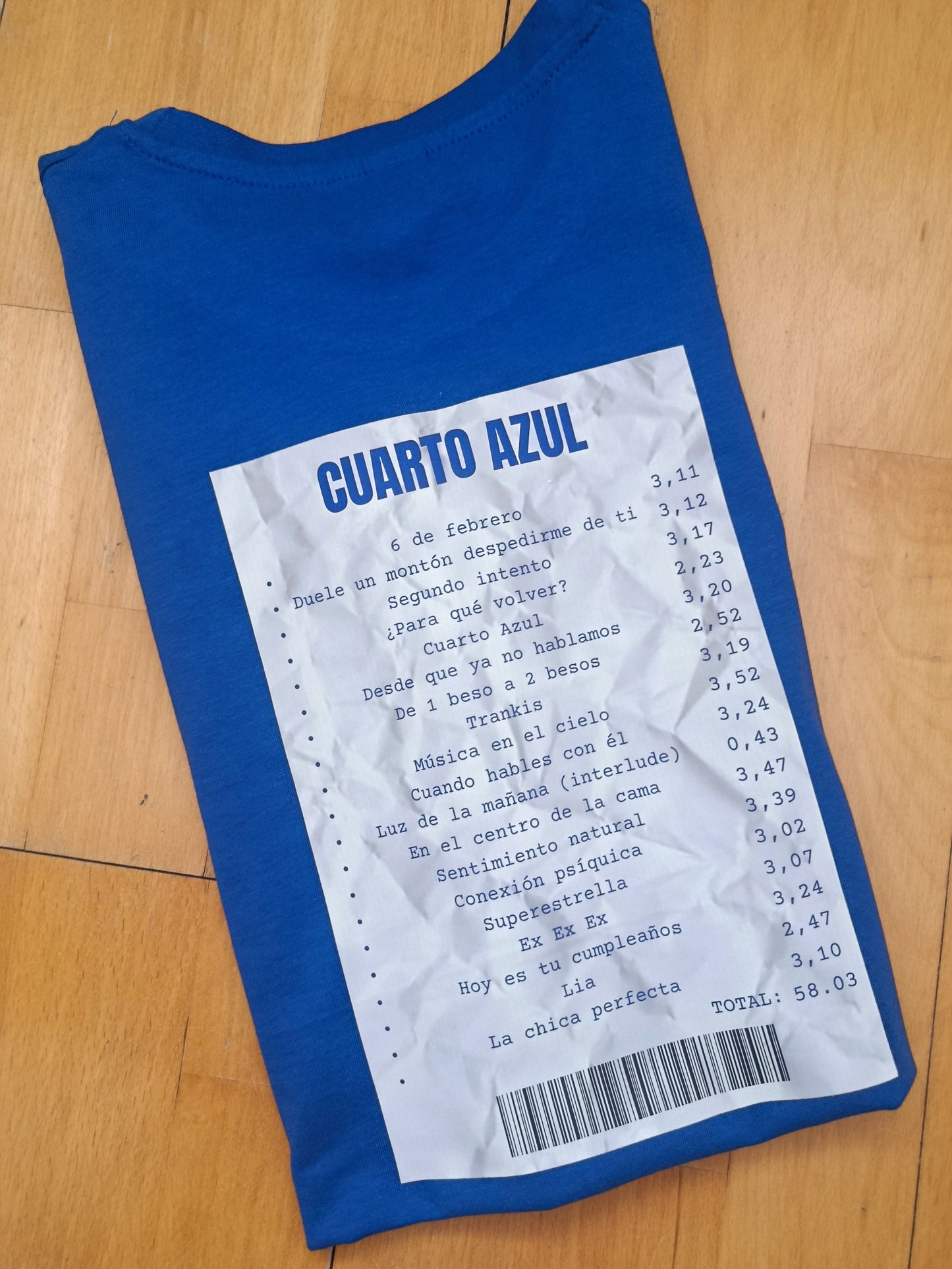 Camiseta Cuarto Azul